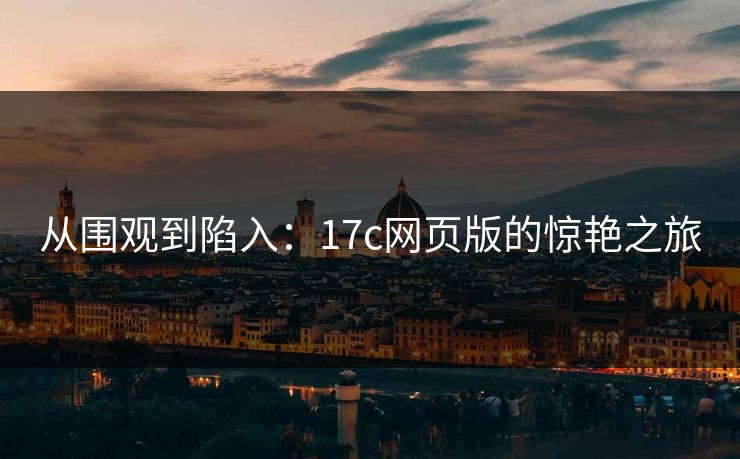 从围观到陷入：17c网页版的惊艳之旅