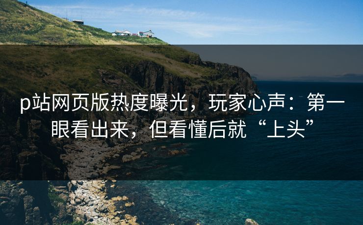 p站网页版热度曝光,玩家心声:第一眼看出来,但看懂后就“上头”
