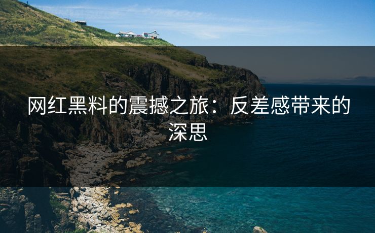 网红黑料的震撼之旅：反差感带来的深思