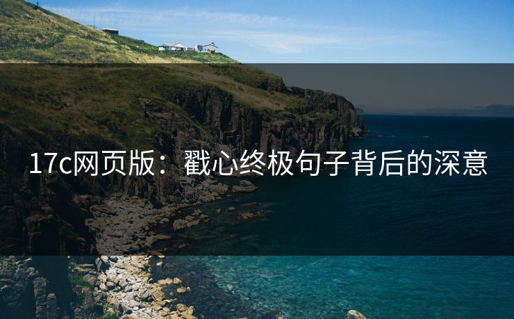 17c网页版：戳心终极句子背后的深意